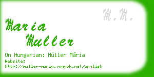 maria muller business card