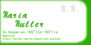 maria muller business card